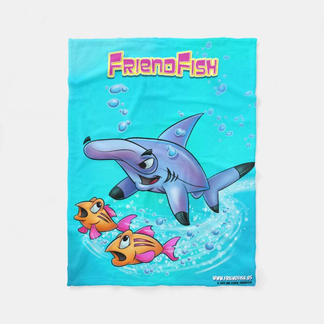 Fleece Blanket cartoon FriendFish gangs (Front)