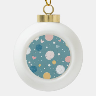 Fleece Blanket Ceramic Ball Christmas Ornament