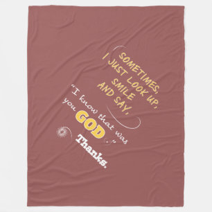 Fleece Blanket Christian Woman Thanks God