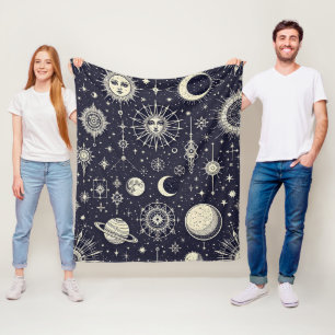 Fleece Blanket Cosmic Mythology Sun and Sky Symbol