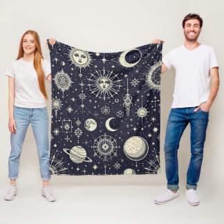 Fleece Blanket Cosmic Mythology Sun and Sky Symbol