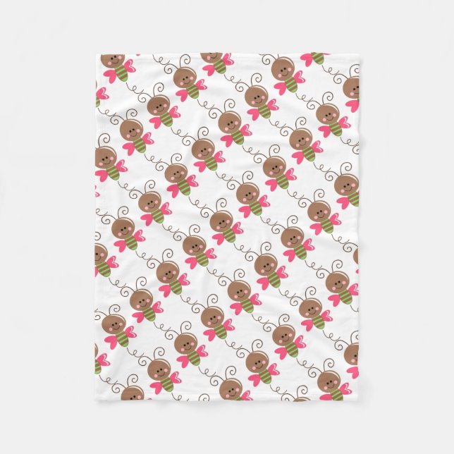 Fleece Blanket/Cute Bumblebee Blanket (Front)