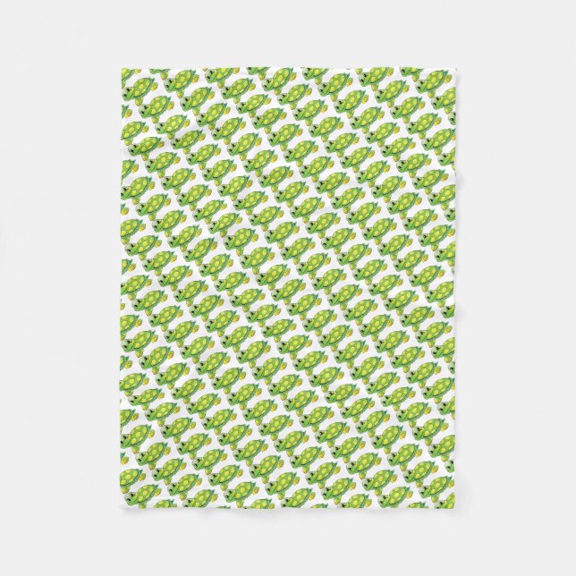 Fleece Blanket/Cute Turtles Blanket (Front)