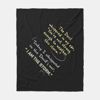 Fleece Blanket Devil whispered Christian Woman