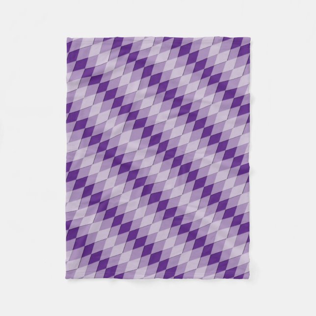 Fleece Blanket - Diagonal Argyle Pattern (Front)