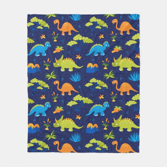 Fleece Blanket Dinosaurs (Front)