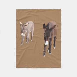 Fleece blanket, donkeys, wildlife gifts blanket