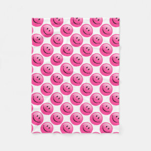 Fleece Blanket/Emoticons-Smiley faces Blanket
