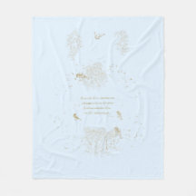 Fleece Blanket Proverbs Trust in the Lord Blue Tan