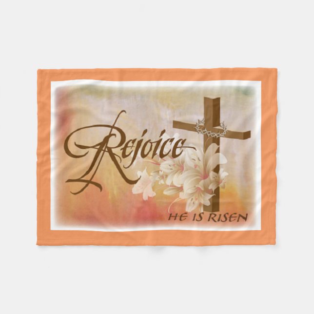 Fleece Blanket/Rejoice (Front (Horizontal))