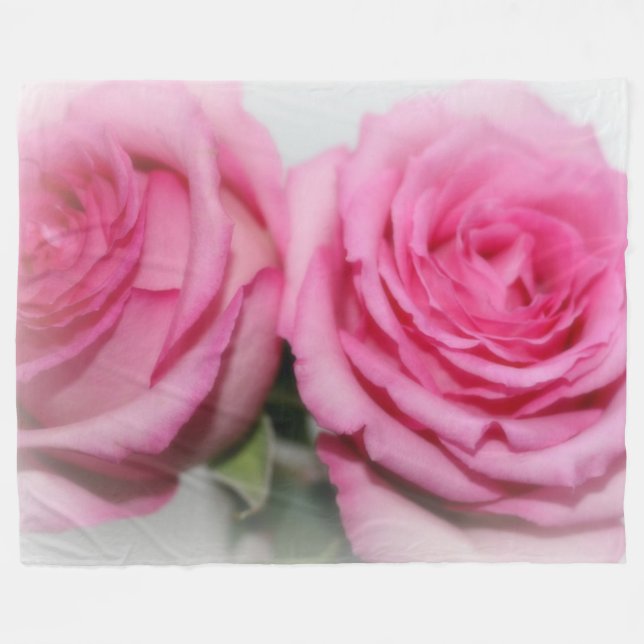Fleece Blanket/Rose (Front (Horizontal))