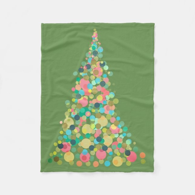 Fleece Blanket, Small Holiday tree (Front)