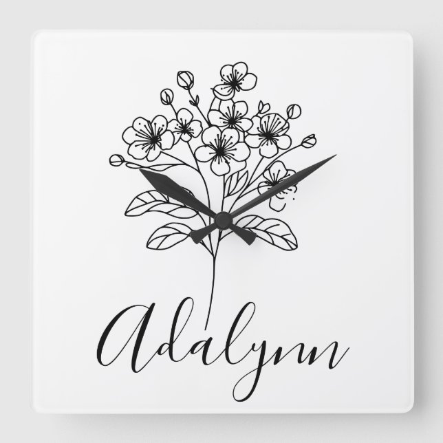 Fleece Blanket Square Wall Clock (Front)