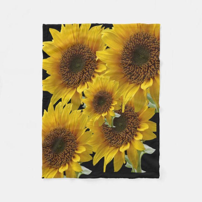 Fleece Blanket Sunflower (Front)