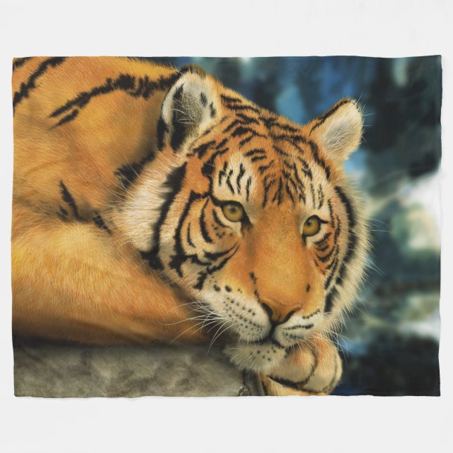 Fleece Blanket/Tiger Blanket (Front (Horizontal))
