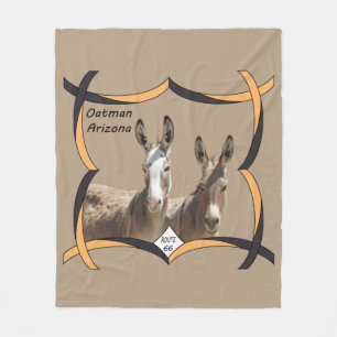 Fleece blanket, wildlife, donkeys, Oatman, Arizona Blanket