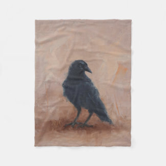 Fleece Blanket with Crow