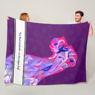 Fleece Blanket with fancy Great Dane illustration