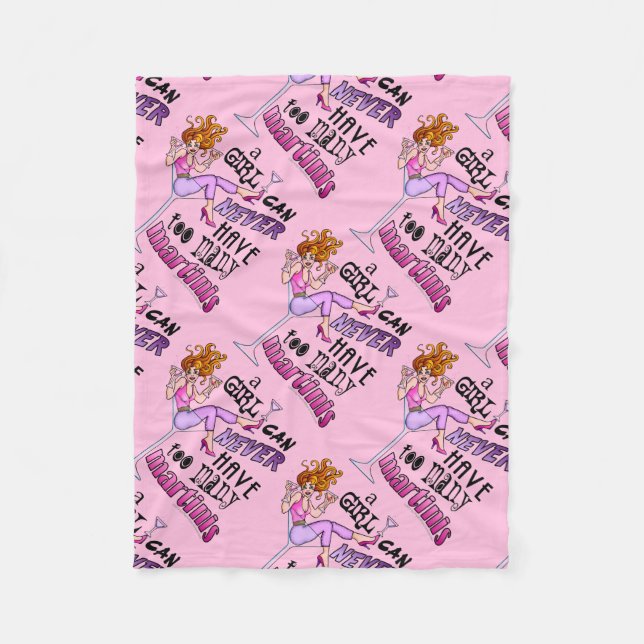 FLEECE BLANKETS - TOO MANY MARTINIS (Front)