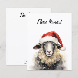 Fleece Navidad Christmas Flat Card