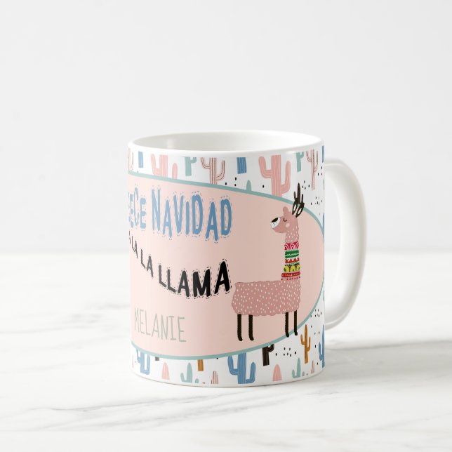 Fleece Navidad Christmas Llamas Coffee Mug (Front Right)