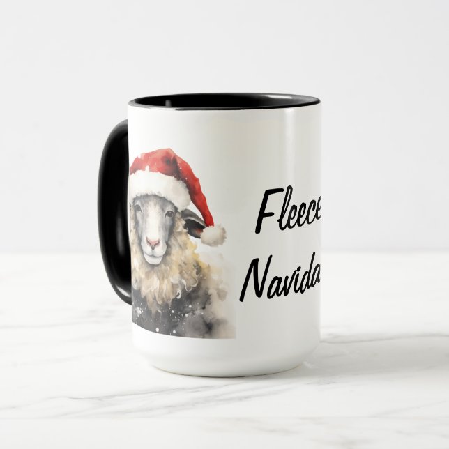 Fleece Navidad Christmas mug (Front Left)