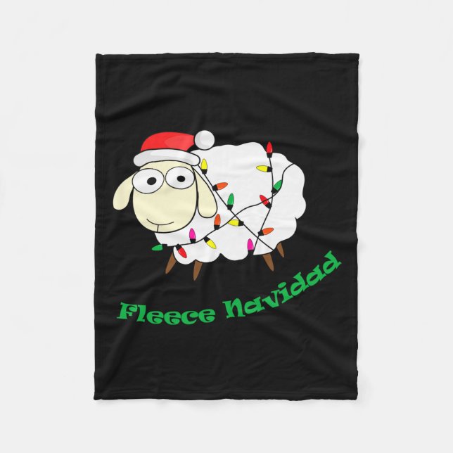 Fleece Navidad - Christmas Sheep Long Sleeve  (Front)