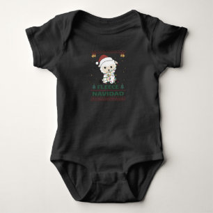 Fleece Navidad - Cute Christmas Sheep Funny Pun Baby Bodysuit