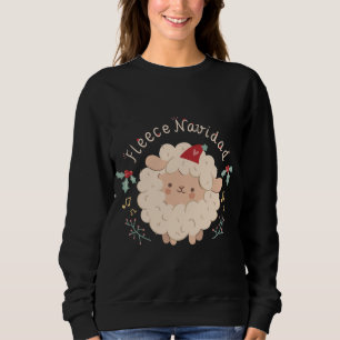 Fleece Navidad, Cute Christmas Sheep Sweatshirt