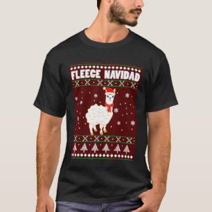 Fleece Navidad Feliz Llama Ugly Christmas Sweater