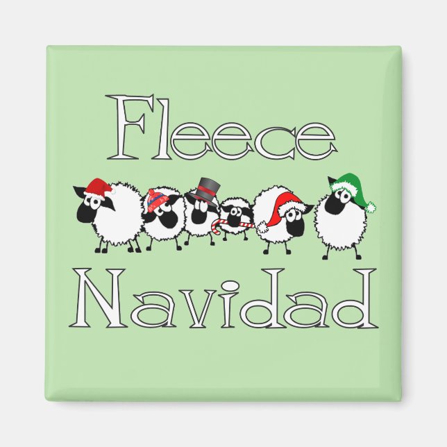 Fleece Navidad Fridge Magnet (Devant)