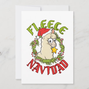 Fleece Navidad Funny Alpaca Christmas Holiday Card