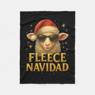 Fleece Navidad Funny Christmas Sheep Design Blanket
