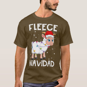 Fleece Navidad Funny Christmas Sheep Feliz Xmas Li T-Shirt