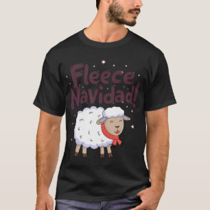 Fleece Navidad Funny Christmas Sheep Festive T-Shirt