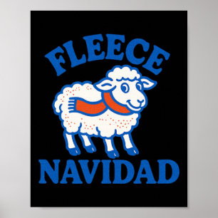 Fleece Navidad Funny Sheep Pun Christmas Holiday 2 Poster
