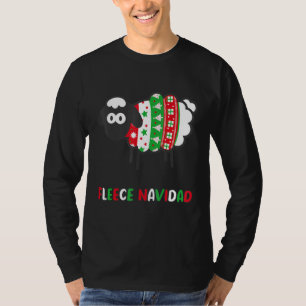 Fleece Navidad Funny Spanish Xmas Pun With Cute Sh T-Shirt
