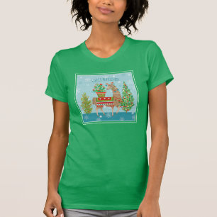Fleece Navidad Lovely Llamas Christmas T-Shirt