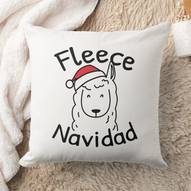 Fleece Navidad Throw Pillow (Blanket)