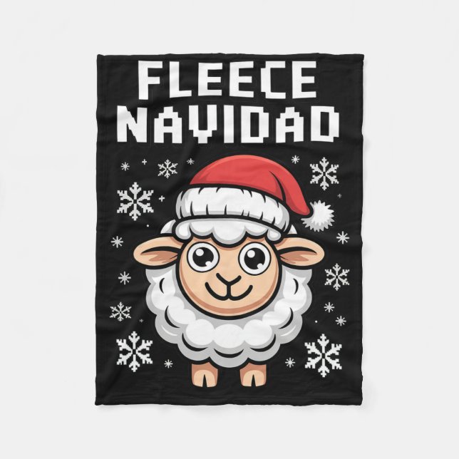 Fleece Navidad Ugly Sweater Christmas Sheep Holida (Front)