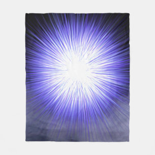 fleece smokey black with a burst of purple blanket