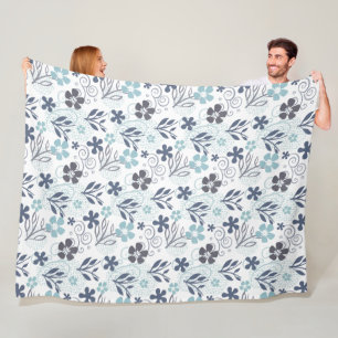 Fleecedecke mit floralem Muster Fleece Blanket