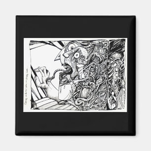 Fleeing in terror from an empty room... By Brian B Magnet