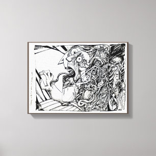Fleeing in terror from an empty room... canvas print