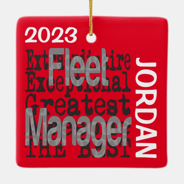 Fleet Manager Extraordinaire CUSTOM Ceramic Ornament (Back)