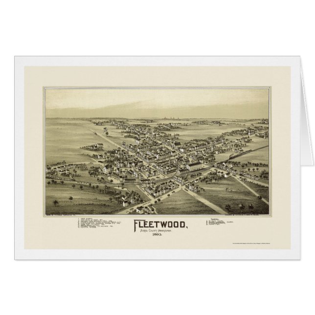 Fleetwood, carte panoramique de PA - 1893 (Devant horizontal)