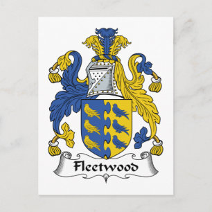 Fleetwood Family Crest Postcard