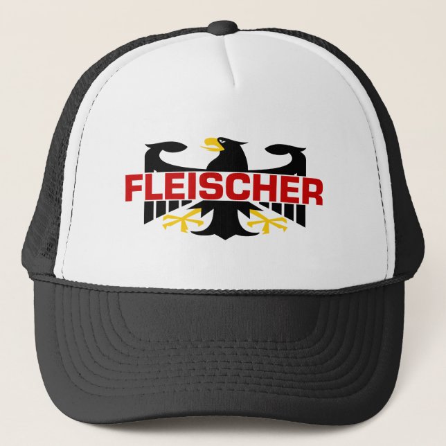 Fleischer Surname Trucker Hat (Front)