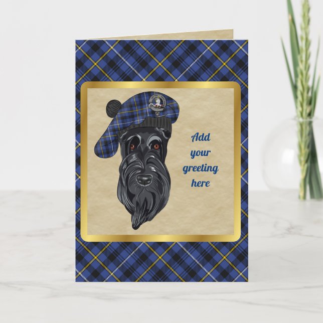 Fleming Badge & Tartan Personalized Card (Front)