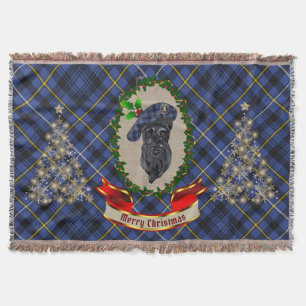 Fleming Scottie Dog Christmas Throw Blanket